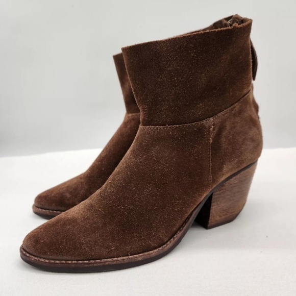 Matisse Soho Women 8.5 M Brown Suede Boots Slouchy Western Boho Bootie Leather - Picture 2 of 16